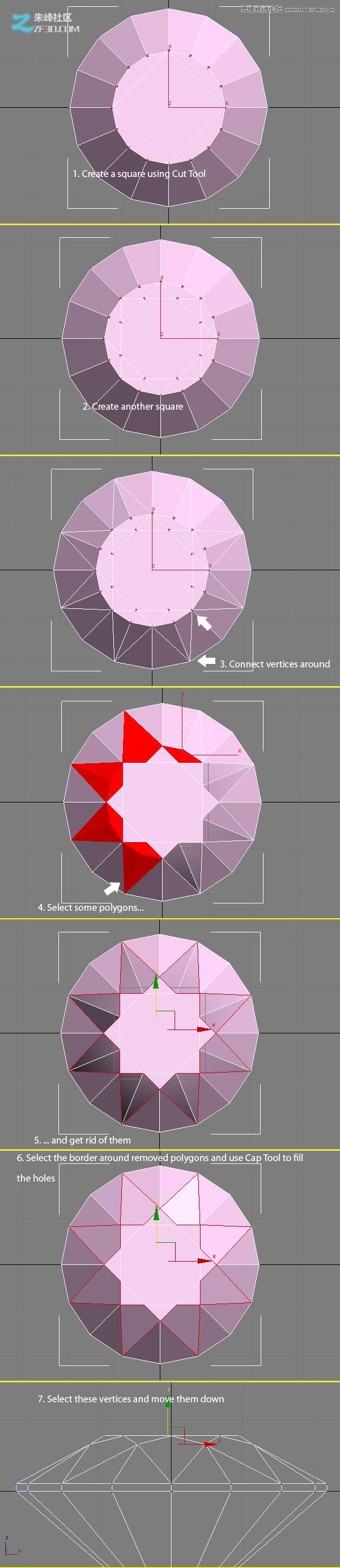 3Dmax制作创建非常精致的3D钻石戒指,