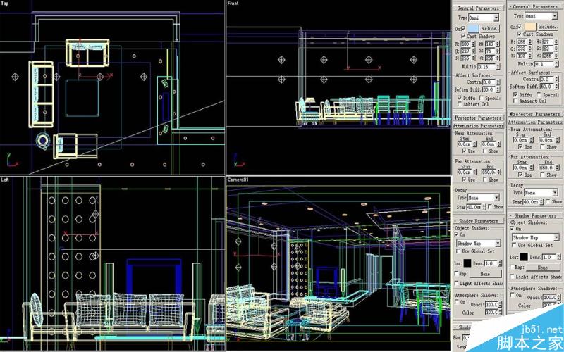 3DSMAX默认渲染器渲染出高品质室内效果图 武林网 3DSMAX建模教程