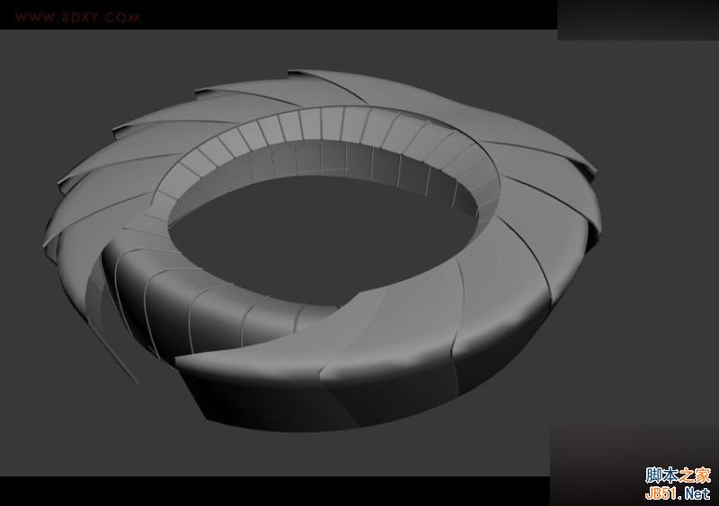 3DMAX详解如何建造鱼鳞状建筑模型,PS教程,思缘教程网