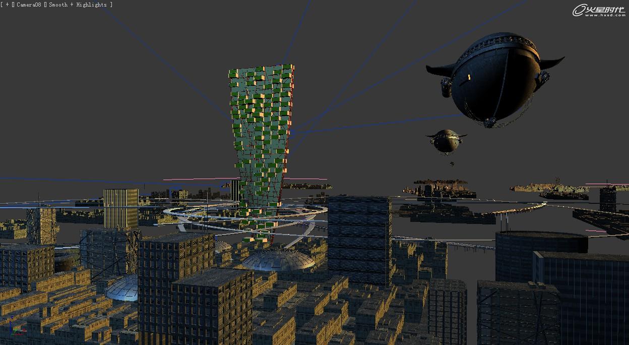 3DSMAX制作未来概念城市 武林网 建模教程