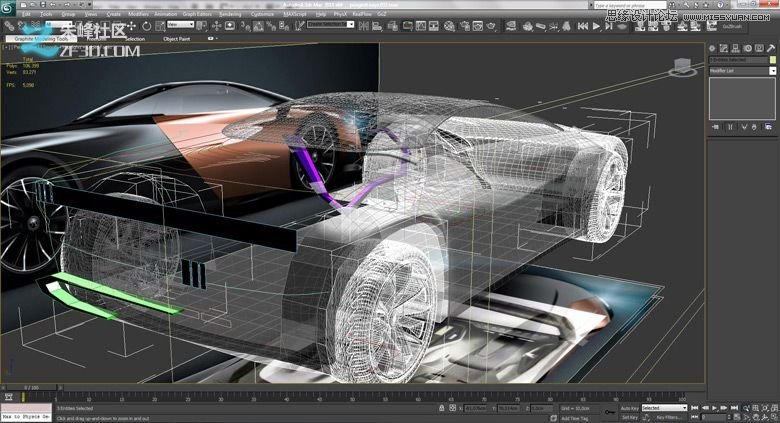 3dmax集合Vray制作标致时尚的汽车模型,