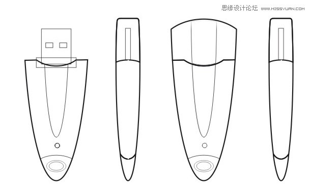 Coreldraw绘制质感效果的立体感U盘教程,破洛洛