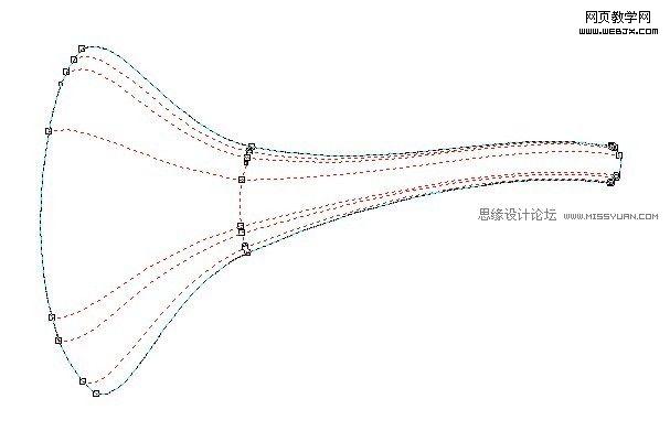 CorelDraw网格填充工具绘制卡通唢呐_武林网