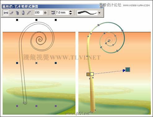 CorelDraw彩色铅笔绘制美丽的卡通通话故事,PS教程,思缘教程网