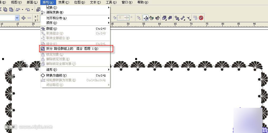 CorelDRAW绘制漂亮的花纹边框 武林网 CorelDraw实例教程