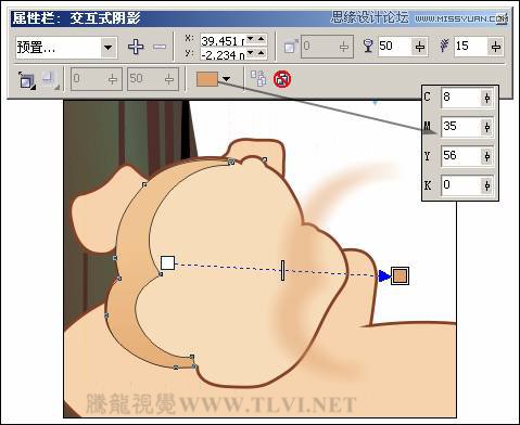 CorelDRAW绘制可爱的泡泡猪卡通插画,破洛洛