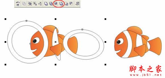 Coreldraw绘制小鱼Nemo