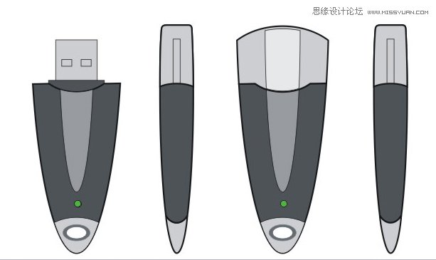 Coreldraw绘制质感效果的立体感U盘教程,破洛洛