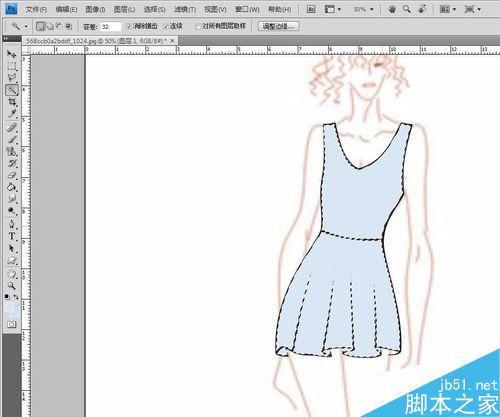 怎样用CDR+PS画服装效果图？