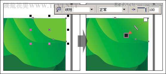 CorelDRAW绘制绿色的森林一角场景,破洛洛