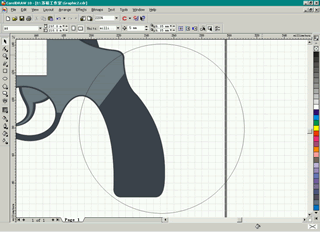 CDR绘制左轮手枪实例教程 武林网 CDR实例教程