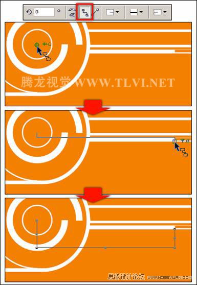 在CorelDRAW中使用交互式连接工具,破洛洛