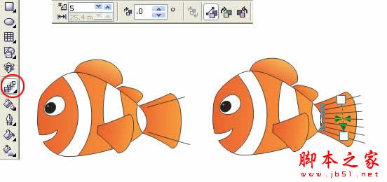 Coreldraw绘制小鱼Nemo