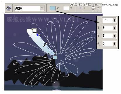 CorelDRAW绘制月圆之夜飞逝的流星教程,破洛洛