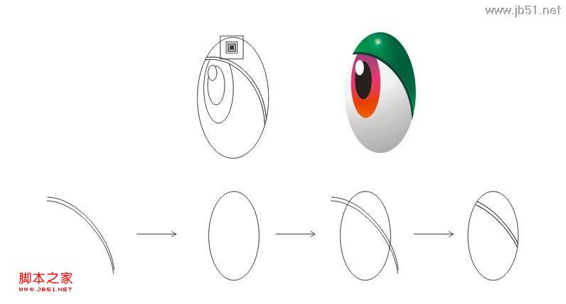 CorelDraw绘制绿色可爱的卡通龙