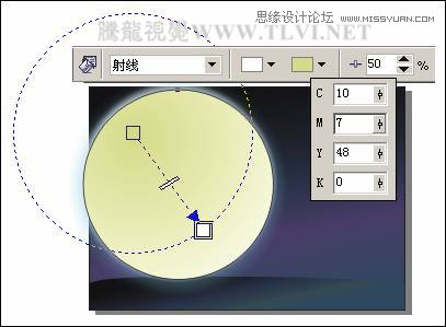 CorelDRAW绘制月圆之夜飞逝的流星教程,破洛洛