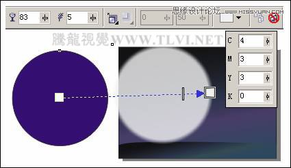 CorelDRAW绘制月圆之夜飞逝的流星教程,破洛洛