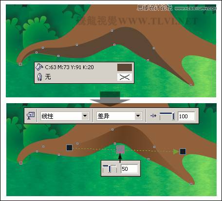 CorelDRAW绘制绿色的森林一角场景,破洛洛