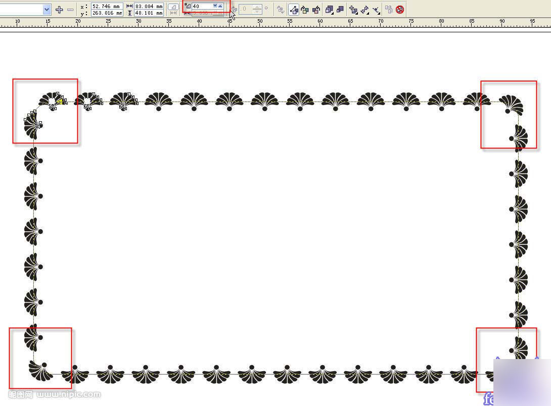 CorelDRAW绘制漂亮的花纹边框 武林网 CorelDraw实例教程