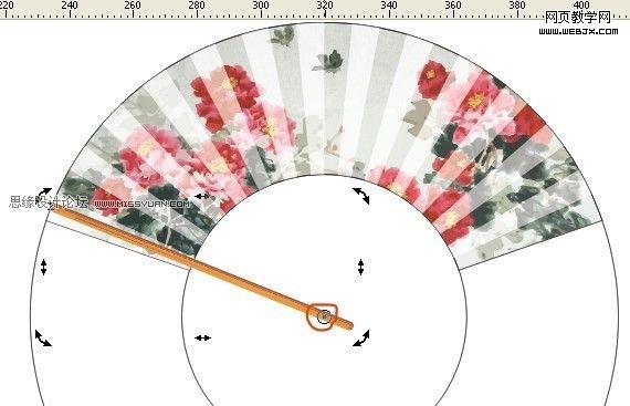CorelDRAW教程:绘制逼真的折扇_武林网