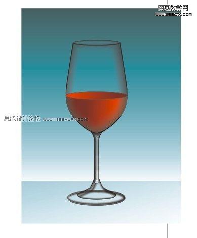 CorelDRAW教程:制作高雅的高脚红酒杯