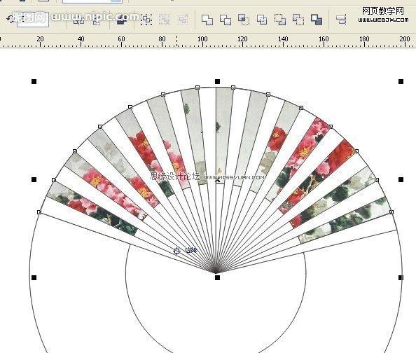 CorelDRAW教程:绘制逼真的折扇_武林网
