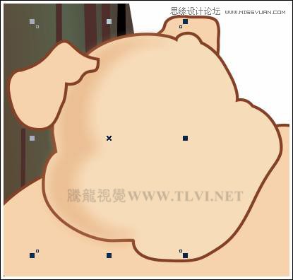 CorelDRAW绘制可爱的泡泡猪卡通插画,破洛洛