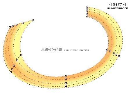 CorelDraw网格填充工具绘制卡通唢呐_武林网