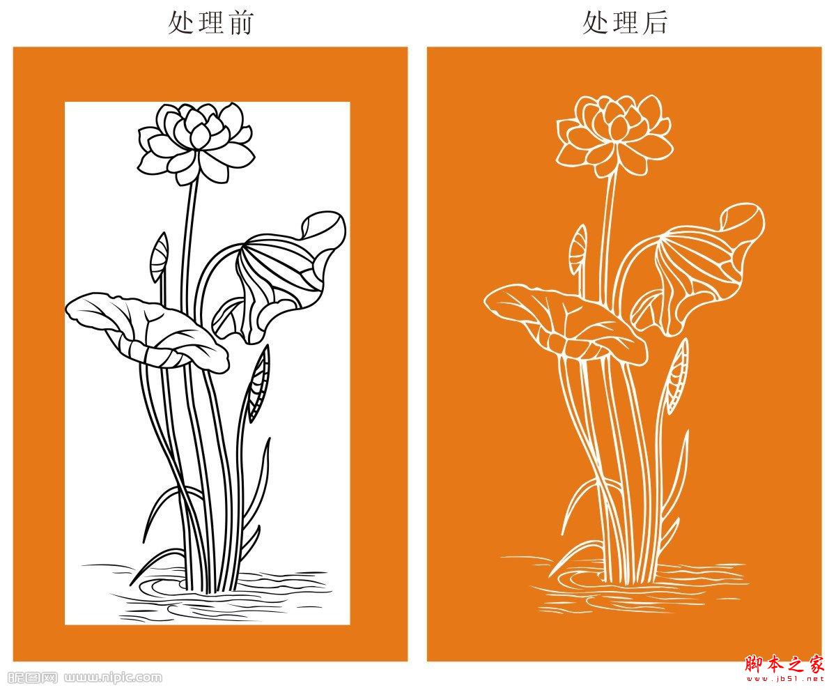 cdr快速勾取线条图  武林网教程