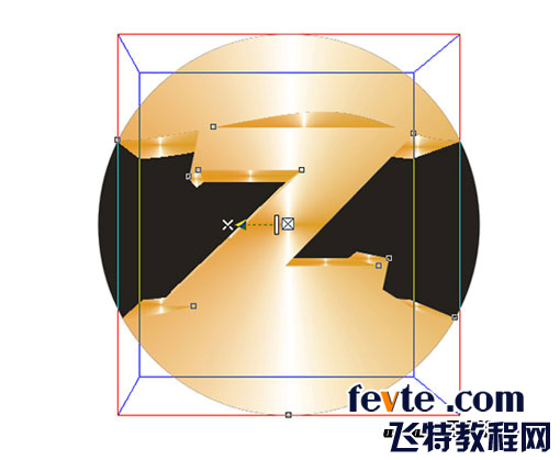 CDR绘制金属质感标志 武林网 CDR实例教程