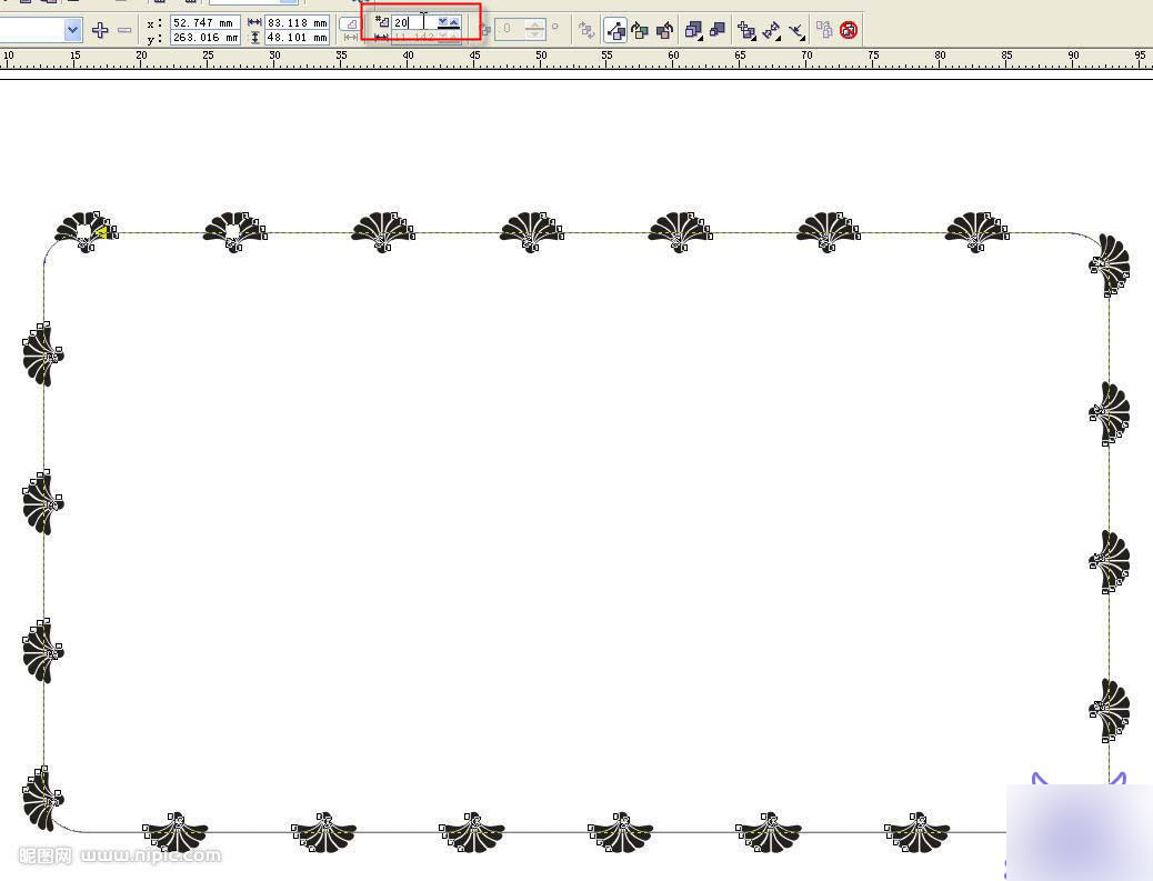 CorelDRAW绘制漂亮的花纹边框 武林网 CorelDraw实例教程