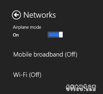 Win8系统飞行模式轻松关闭所有无线网络