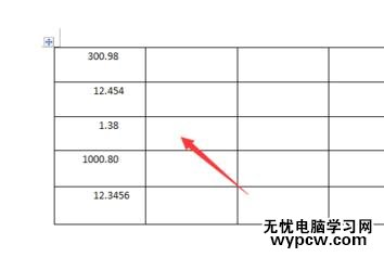 Word中进行表格数字设置水平居中的操作方法