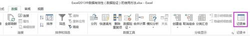 excel2013添加记录单的教程