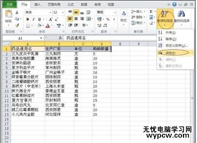 excel2007 筛选功能的使用教程