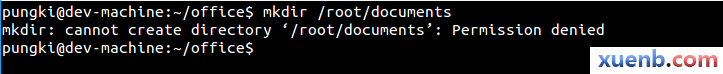 mkdir permission denied