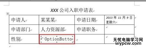 word2013怎样为文档建立选项按钮