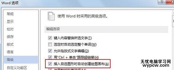 word2010和2013中如何创建绘图画布