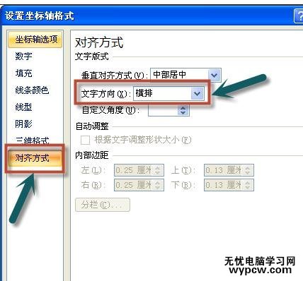 excel2007设置柱状图横坐标竖直显示的教程