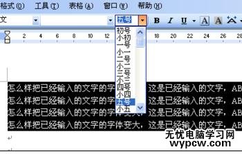 Word中进行文档字体变大的操作方法