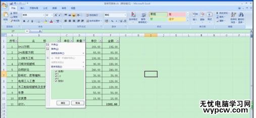 excel2007关于筛选的教程