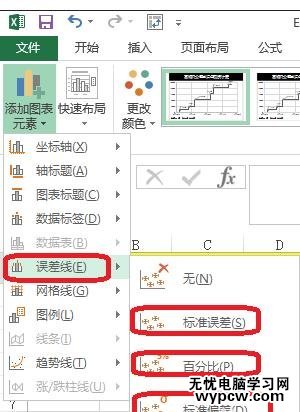 excel 2013制作误差线的方法