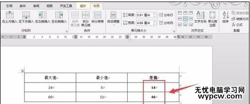 word2013表格如何进行加减乘除