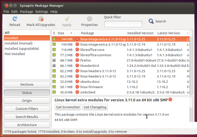 synaptic-sort-installed-packages-by-size