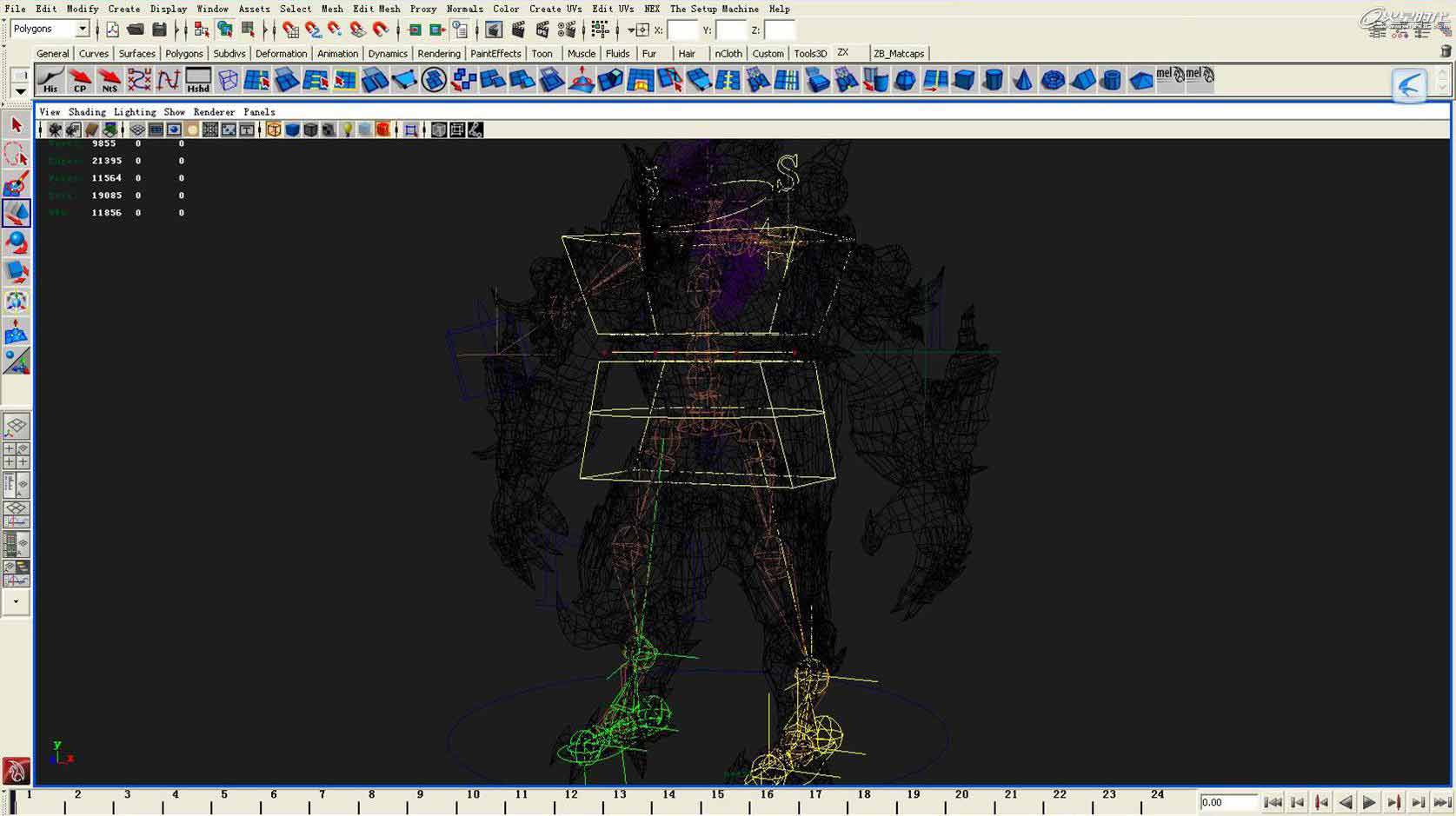 MAYA制作游戏里的BOSS角色 武林网 MAYA角色动画教程