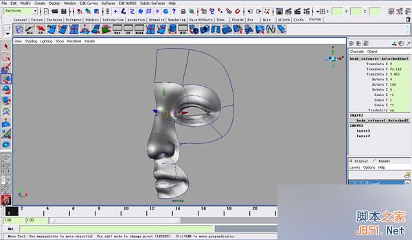 MAYA NURBS制作高精度生物模型详解 武林网 MAYA建模教程