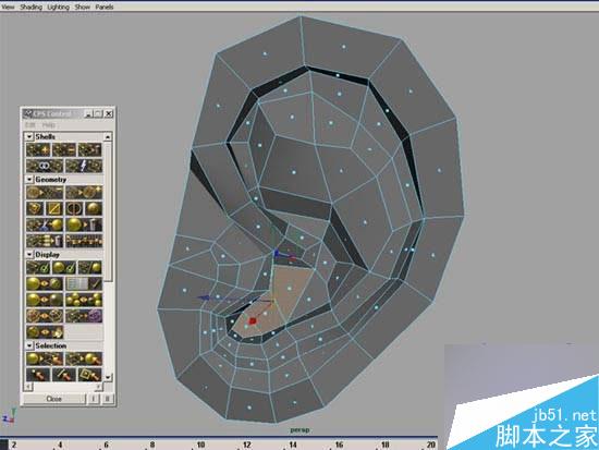 maya多边形建模人物耳朵 武林网 maya建模教程