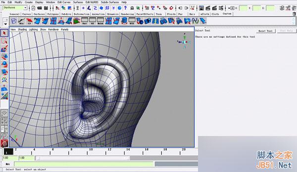 MAYA NURBS制作高精度生物模型详解 武林网 MAYA建模教程