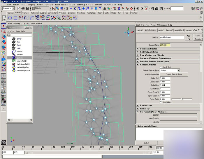 maya2008制作奇幻星璨特效教程 武林网 MAYA角色动画教程