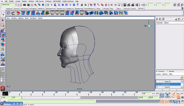 MAYA NURBS制作高精度生物模型详解 武林网 MAYA建模教程